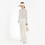 Mon Tresor-Beige mesh fabric material