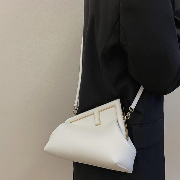 Fendi First Small-White leather bag