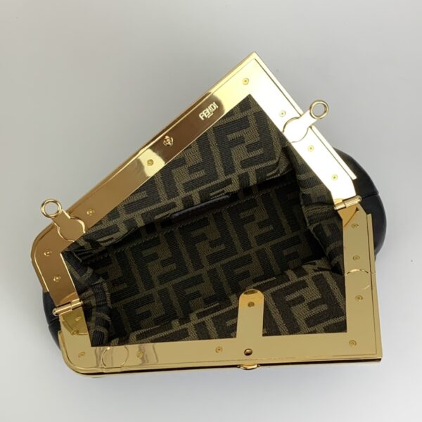 Fendi First Small-Black nappa leather bag