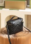 GG Marmont Mini Top Handle Bag-Black#672253