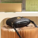 GG Marmont Mini Top Handle Bag-Black#672253