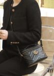 GG Marmont Mini Top Handle Bag-Black#672253