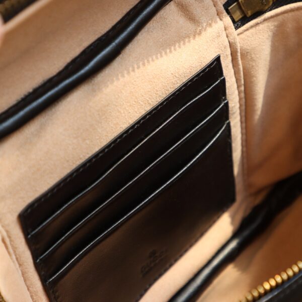 GG Marmont Mini Top Handle Bag-Black#672253
