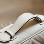 GG Marmont Mini Top Handle Bag-White#672253