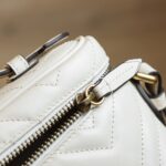 GG Marmont Mini Top Handle Bag-White#672253