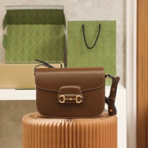Gucci Horsebit 1955 Shoulder Bag-Brown #602204