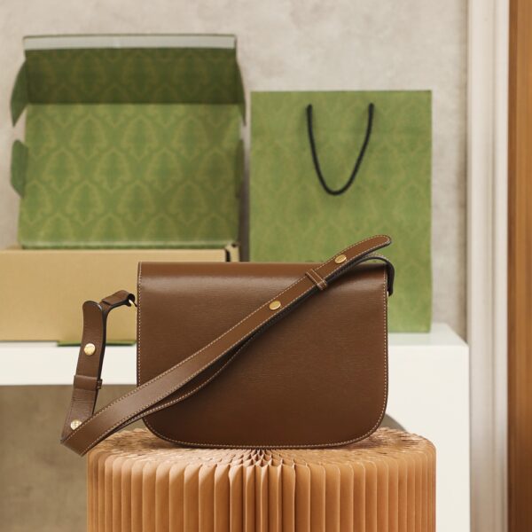 Gucci Horsebit 1955 Shoulder Bag-Brown #602204