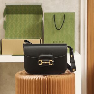 Gucci Horsebit 1955 Shoulder Bag-Black #602204