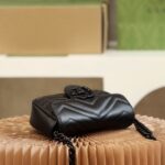 GG Marmont Leather Belt Bag-Black #699757