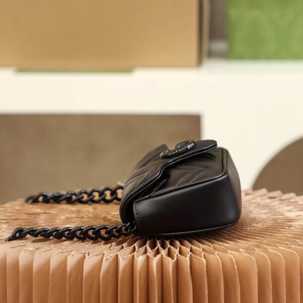 GG Marmont Leather Belt Bag-Black #699757