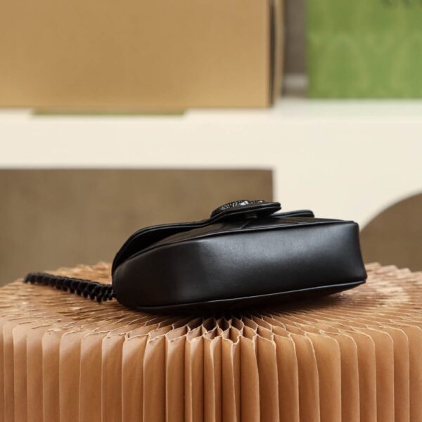 GG Marmont Leather Belt Bag-Black #699757