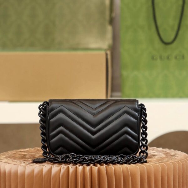 GG Marmont Leather Belt Bag-Black #699757