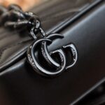 GG Marmont Leather Belt Bag-Black #699757