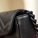 GG Marmont Leather Belt Bag-Black #699757