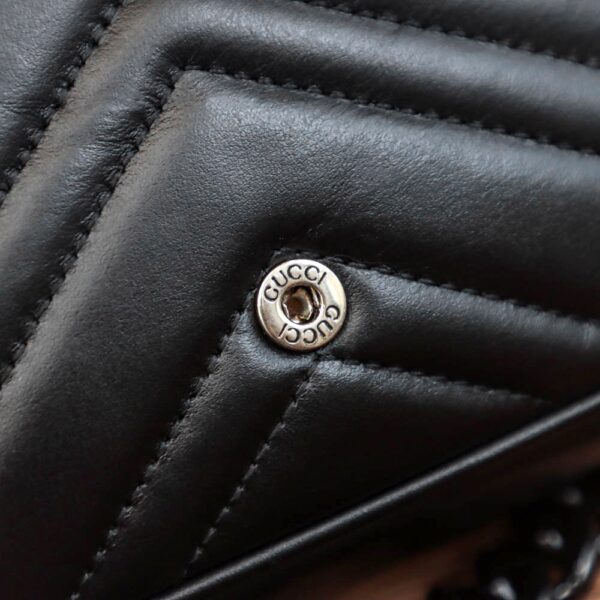 GG Marmont Leather Belt Bag-Black #699757