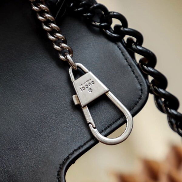 GG Marmont Leather Belt Bag-Black #699757