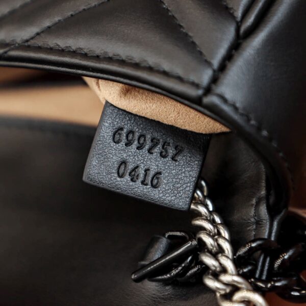GG Marmont Leather Belt Bag-Black #699757