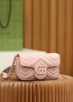 GG Marmont Leather Belt Bag-Pink #699757