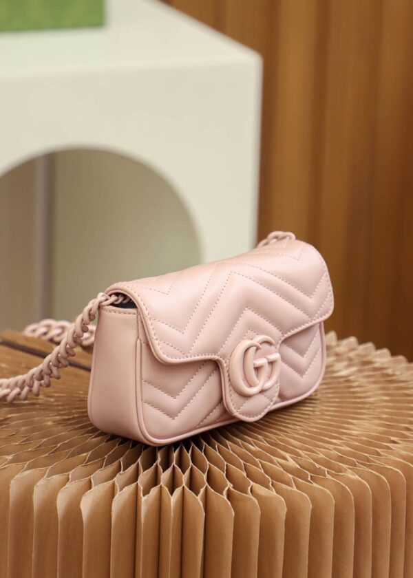 GG Marmont Leather Belt Bag-Pink #699757
