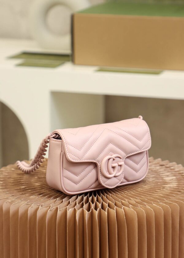 GG Marmont Leather Belt Bag-Pink #699757