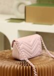 GG Marmont Leather Belt Bag-Pink #699757
