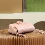 GG Marmont Leather Belt Bag-Pink #699757