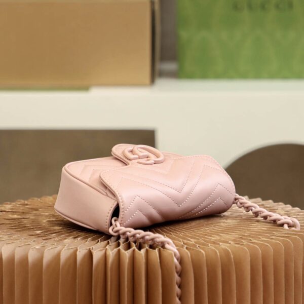 GG Marmont Leather Belt Bag-Pink #699757