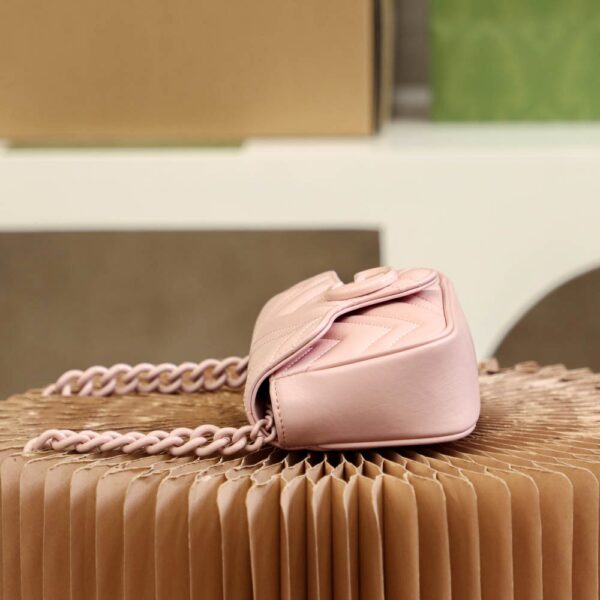 GG Marmont Leather Belt Bag-Pink #699757