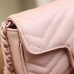 GG Marmont Leather Belt Bag-Pink #699757