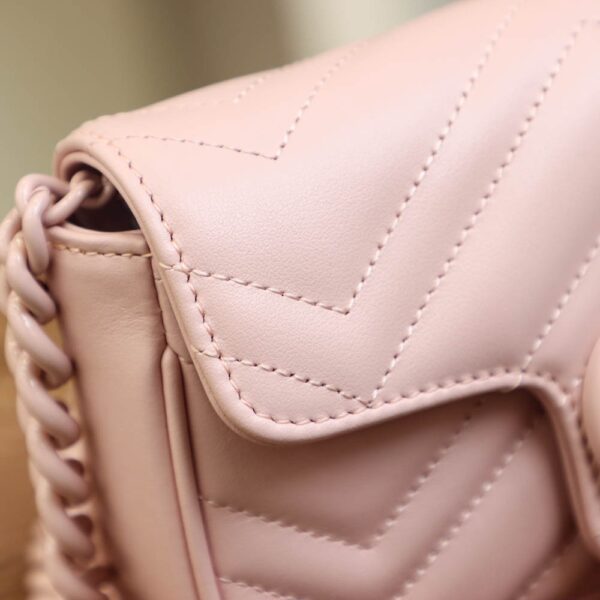GG Marmont Leather Belt Bag-Pink #699757