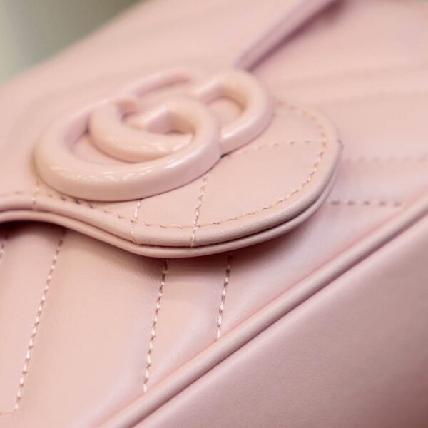 GG Marmont Leather Belt Bag-Pink #699757