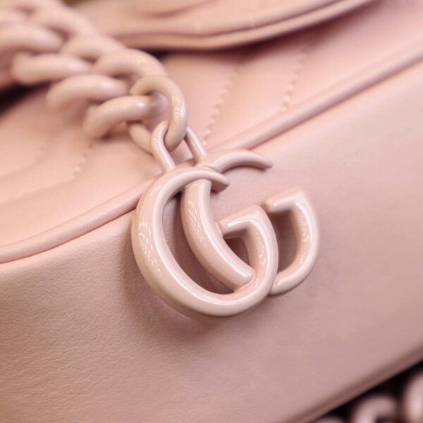 GG Marmont Leather Belt Bag-Pink #699757