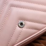GG Marmont Leather Belt Bag-Pink #699757