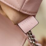 GG Marmont Leather Belt Bag-Pink #699757