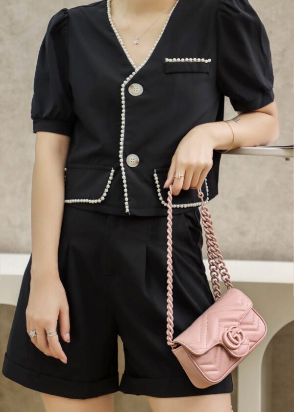 GG Marmont Leather Belt Bag-Pink #699757