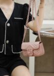 GG Marmont Leather Belt Bag-Pink #699757