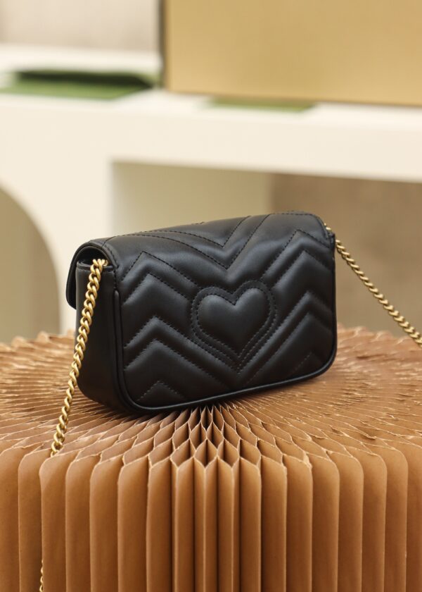 GG Marmont Matelasse Leather Super Mini Bag-Black #476433