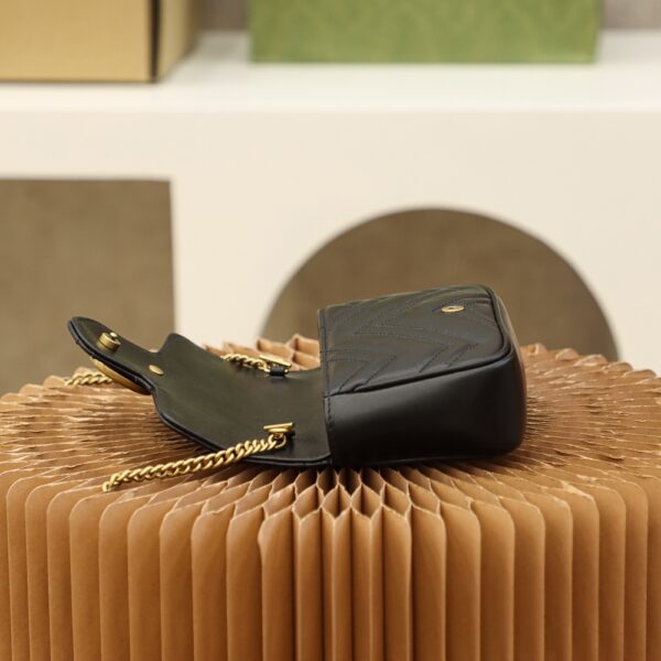GG Marmont Matelasse Leather Super Mini Bag-Black #476433