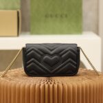 GG Marmont Matelasse Leather Super Mini Bag-Black #476433