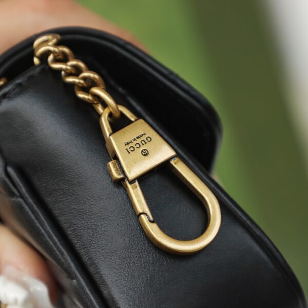 GG Marmont Matelasse Leather Super Mini Bag-Black #476433