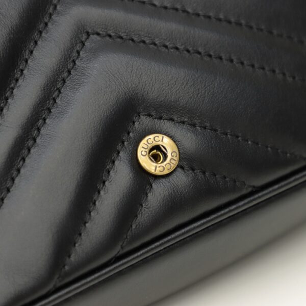 GG Marmont Matelasse Leather Super Mini Bag-Black #476433