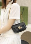 GG Marmont Matelasse Leather Super Mini Bag-Black #476433