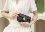GG Marmont Matelasse Leather Super Mini Bag-Black #476433