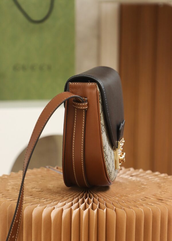 GG Supreme Monogram Calfskin Small Padlock Messenger Shoulder Bag #644524