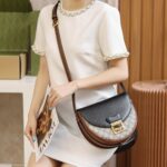 GG Supreme Monogram Calfskin Small Padlock Messenger Shoulder Bag #644524