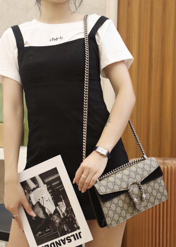 Dionysus GG Small Rectangular Bag-Black #499623