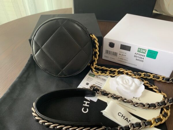 Round Clutch 19 Chain Shoulder Bag #AP0945