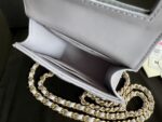 Mini Bag with Chain Lambskin Gold Black #AP2682