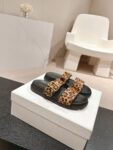 Printed Leather Slides