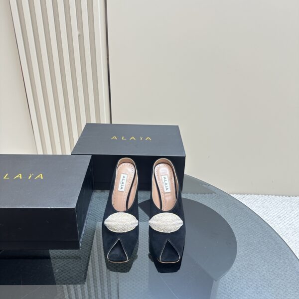 Spike Jewel Mules in Sheep Suede